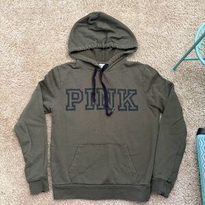 PINK Victoria's Secret Olive Green Hoodie